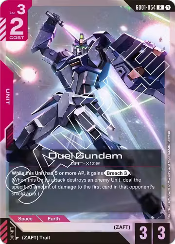 Duel Gundam (GD01-054), Newtype Rising — Gundam card price