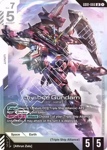 Justice Gundam (GD01-066), Newtype Rising — Gundam card price