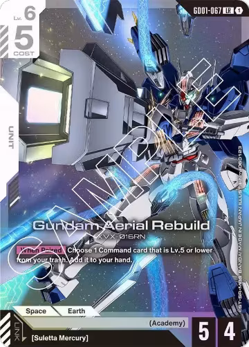 Gundam Aerial Rebuild (GD01-067), Newtype Rising — Gundam card price
