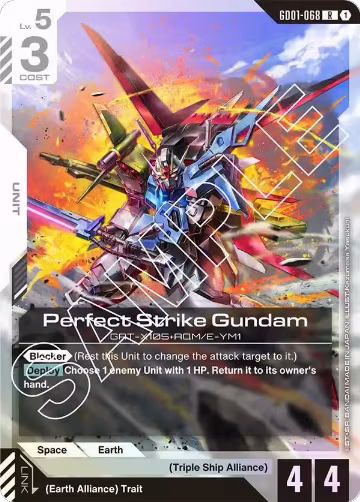 Perfect Strike Gundam (GD01-068), Newtype Rising — Gundam card price