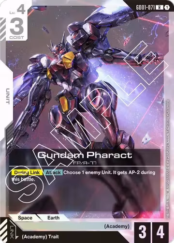 Gundam Pharact (GD01-071), Newtype Rising — Gundam card price
