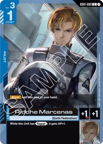 Riddhe Marcenas (GD01-089), Newtype Rising — Gundam card price