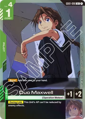 Duo Maxwell (GD01-090), Newtype Rising — Gundam card price