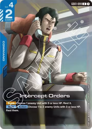 Intercept Orders (GD01-099), Newtype Rising — Gundam card price