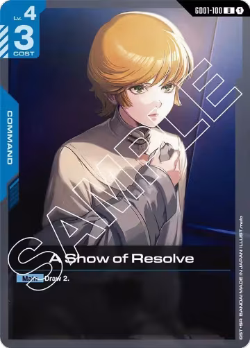A Show of Resolve (GD01-100), Newtype Rising — Gundam card price