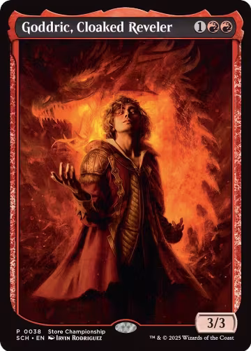 Goddric, Cloaked Reveler (38), Game Day & Store Championship Promos — Magic card price