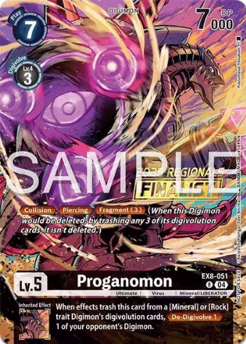 Proganomon (Regionals 25-26 Season 2 Finalist) (EX8-051 R), Chain of Liberation — Digimon card price
