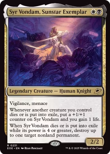Syr Vondam, Sunstar Exemplar (231), Edge of Eternities — Magic card price
