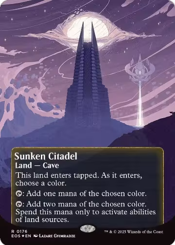 Sunken Citadel (0176) (Borderless) (Galaxy Foil) (176), Edge of Eternities: Stellar Sights — Magic card price