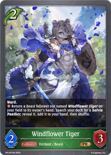 Windflower Tiger (PR-247EN), Shadowverse: Evolve Promo Cards — Shadowverse card price