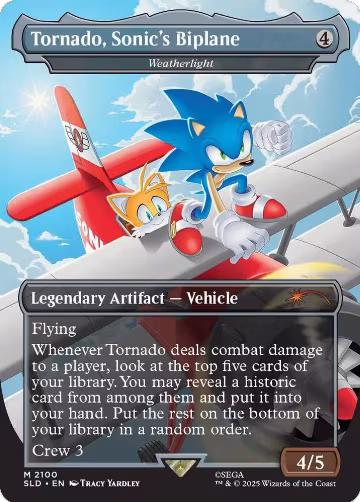 Tornado, Sonic's Biplane - Weatherlight (2100), Secret Lair Drop Series — Magic card price