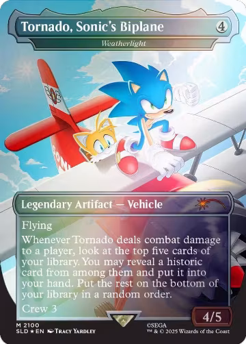 Tornado, Sonic's Biplane - Weatherlight (Rainbow Foil) (2100), Secret Lair Drop Series — Magic card price