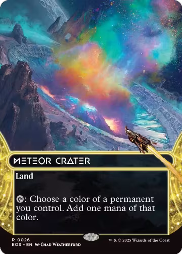 Meteor Crater (0026) (Borderless) (26), Edge of Eternities: Stellar Sights — Magic card price