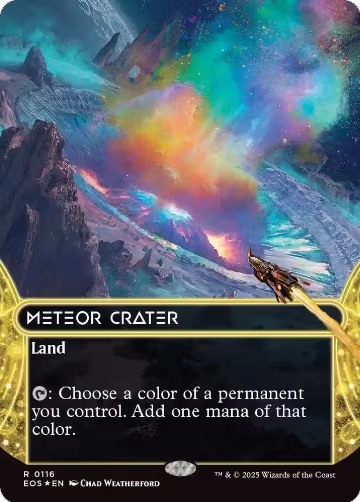 Meteor Crater (0116) (Borderless) (Galaxy Foil) (116), Edge of Eternities: Stellar Sights — Magic card price
