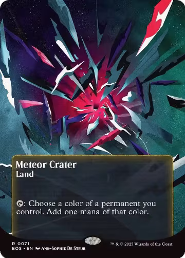 Meteor Crater (0071) (Borderless) (71), Edge of Eternities: Stellar Sights — Magic card price