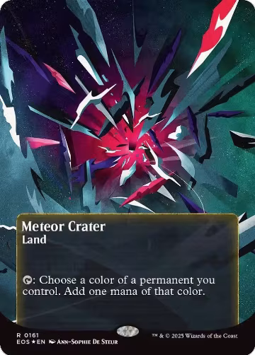 Meteor Crater (0161) (Borderless) (Galaxy Foil) (161), Edge of Eternities: Stellar Sights — Magic card price