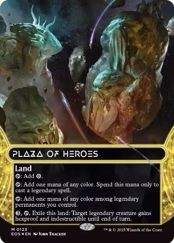 Plaza of Heroes (0123) (Borderless) (Galaxy Foil) (123), Edge of Eternities: Stellar Sights — Magic card price