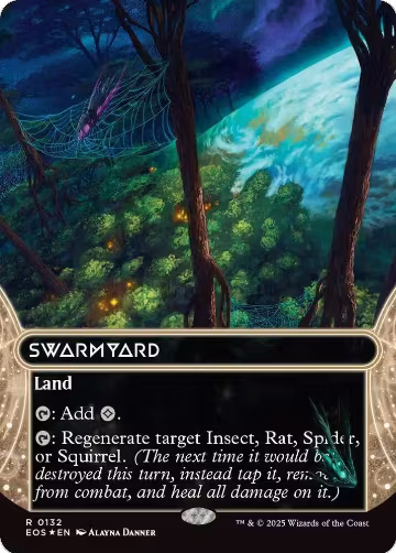 Swarmyard (0132) (Borderless) (Galaxy Foil) (132), Edge of Eternities: Stellar Sights — Magic card price