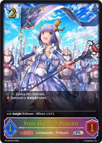 Prim, Innocent Princess (PR-257EN), Shadowverse: Evolve Promo Cards — Shadowverse card price