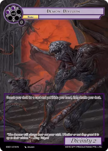 Demon Divison (ESD1-018 N), Evil Cluster Starter Deck 1: Valgott — Force of Will card price