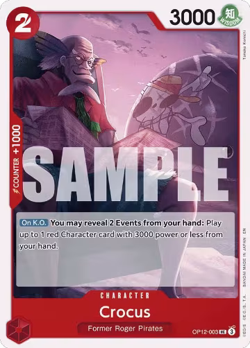 Crocus (OP12-003), Legacy of the Master — One Piece card price