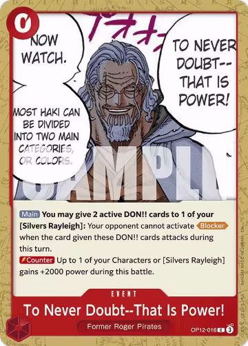 To Never Doubt--That Is Power! (OP12-016), Legacy of the Master — One Piece card price