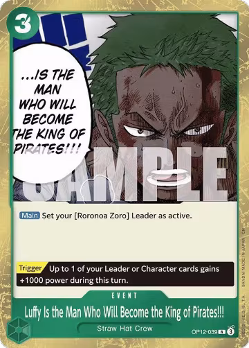 Luffy Is the Man Who Will Become the King of Pirates!!! (OP12-039), Legacy of the Master — One Piece card price