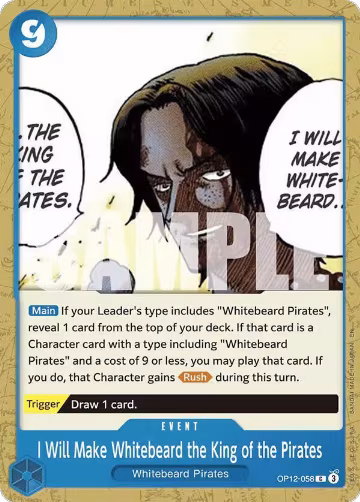 I Will Make Whitebeard the King of the Pirates (OP12-058), Legacy of the Master — One Piece card price