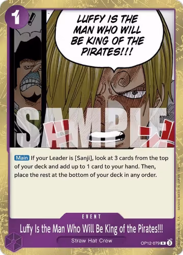 Luffy Is the Man Who Will Be King of the Pirates!!! (OP12-079), Legacy of the Master — One Piece card price