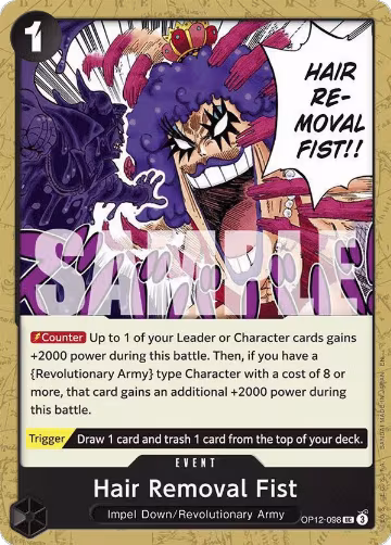 Hair Removal Fist (OP12-098), Legacy of the Master — One Piece card price
