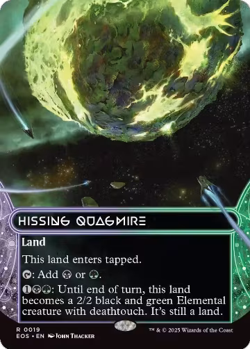 Hissing Quagmire (0019) (Borderless) (19), Edge of Eternities: Stellar Sights — Magic card price