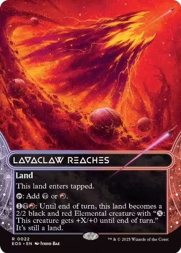 Lavaclaw Reaches (0022) (Borderless) (22), Edge of Eternities: Stellar Sights — Magic card price