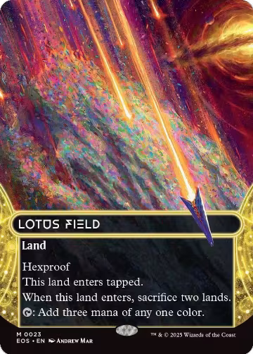 Lotus Field (0023) (Borderless) (23), Edge of Eternities: Stellar Sights — Magic card price