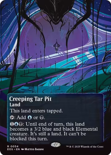Creeping Tar Pit (0054) (Borderless) (54), Edge of Eternities: Stellar Sights — Magic card price