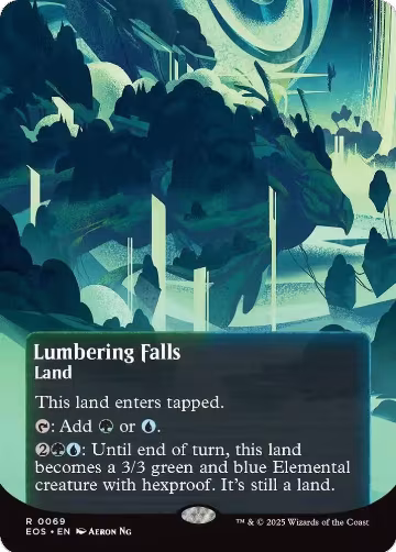 Lumbering Falls (0069) (Borderless) (69), Edge of Eternities: Stellar Sights — Magic card price