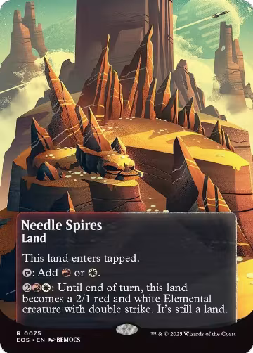 Needle Spires (0075) (Borderless) (75), Edge of Eternities: Stellar Sights — Magic card price