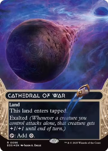 Cathedral of War (0096) (Borderless) (Galaxy Foil) (96), Edge of Eternities: Stellar Sights — Magic card price