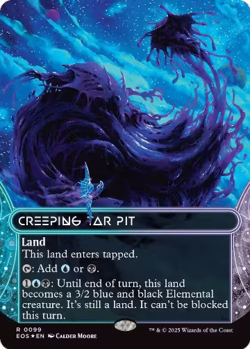 Creeping Tar Pit (0099) (Borderless) (Galaxy Foil) (99), Edge of Eternities: Stellar Sights — Magic card price