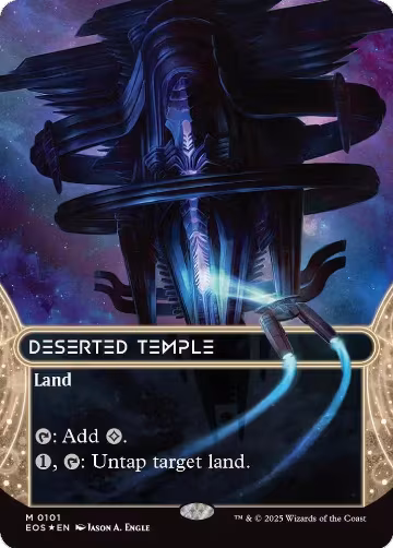 Deserted Temple (0101) (Borderless) (Galaxy Foil) (101), Edge of Eternities: Stellar Sights — Magic card price