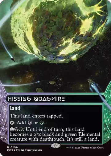 Hissing Quagmire (0109) (Borderless) (Galaxy Foil) (109), Edge of Eternities: Stellar Sights — Magic card price