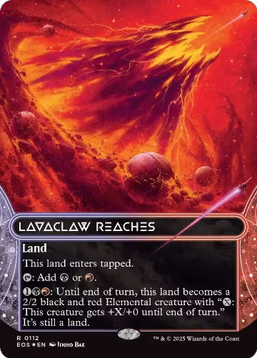 Lavaclaw Reaches (0112) (Borderless) (Galaxy Foil) (112), Edge of Eternities: Stellar Sights — Magic card price