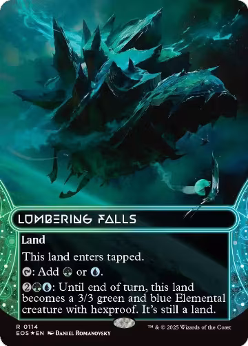 Lumbering Falls (0114) (Borderless) (Galaxy Foil) (114), Edge of Eternities: Stellar Sights — Magic card price