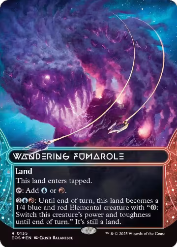 Wandering Fumarole (0135) (Borderless) (Galaxy Foil) (135), Edge of Eternities: Stellar Sights — Magic card price