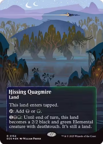 Hissing Quagmire (0154) (Borderless) (Galaxy Foil) (154), Edge of Eternities: Stellar Sights — Magic card price