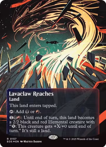 Lavaclaw Reaches (0157) (Borderless) (Galaxy Foil) (157), Edge of Eternities: Stellar Sights — Magic card price