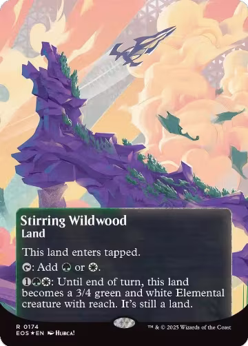Stirring Wildwood (0174) (Borderless) (Galaxy Foil) (174), Edge of Eternities: Stellar Sights — Magic card price