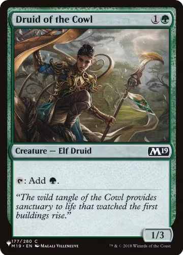 Druid of the Cowl (177), The List Reprints — Magic card price