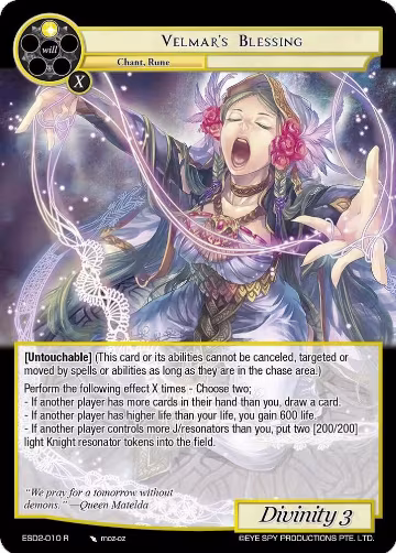 Velmar's Blessing (ESD2-010 R), Evil Cluster Starter Deck 2: Matelda — Force of Will card price