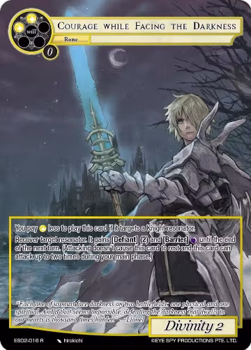 Courage while Facing the Darkness (ESD2-016 R) — card price