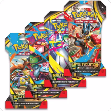 Mega Evolution Sleeved Booster Pack Art Bundle [Set of 4], Mega Evolution — Pokémon sealed product price